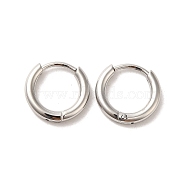 304 Stainless Steel Huggie Hoop Earrings, Stainless Steel Color, 11x2mm(EJEW-XCP0001-10P)