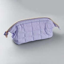 Cotton Cosmetic Bag, Ladies' Large Capacity Travel Storage Bags, Zipper Clutch Bags, Lilac, 14x26x13cm(AJEW-WH20002-77B)