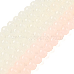 (Defective Closeout Sale: Lose Colour), Baking Painted Imitation Jade Glass Round Bead Strands, Beige, 10mm, Hole: 1.2mm, about 84pcs/strand, 29.57''(75.1cm)(DGLA-XCP0001-19)