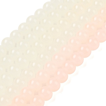 (Defective Closeout Sale: Lose Colour), Baking Painted Imitation Jade Glass Round Bead Strands, Beige, 10mm, Hole: 1.2mm, about 84pcs/strand, 29.57''(75.1cm)