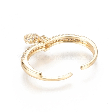 Adjustable Brass Micro Pave Cubic Zirconia Rings(RJEW-F101-05G)-3