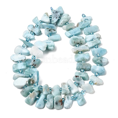 nat&uuml;rliche Larimar Perlenstr&auml;nge(G-L649-A08-01)-3