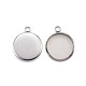 304 Stainless Steel Pendant Cabochon Settings(STAS-G127-13-12mm-P)-1