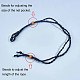 Adjustable Braided Waxed Cord Macrame Pouch Necklace Making(MAK-WH0008-02B)-4