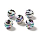 Placage uv perles acryliques irisées arc-en-ciel opaques(PACR-D069-01)-1