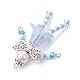 Glass Seed & Acrylic Pearl Beaded Big Pendants(PALLOY-MZ00194-01)-3