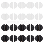 20 Pairs 2 Colors Silicone Eyeglass Nose Pads, for Glasses Accessories, Mixed Color, 15x7x3.5mm, 10 pairs/color(DIY-LP0001-69)