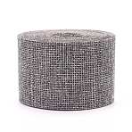 Polyester Imitation Linen Wrapping Ribbon, for Crafts Decoration, Dark Gray, 2 inch(50mm), about 10.94 Yards(10m)/roll(OCOR-G007-01G)
