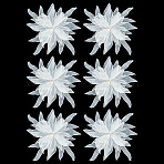 Organza Ornament Accessories, with Plastic, Flower, White, 265x270x12.5mm(DIY-WH0581-71)