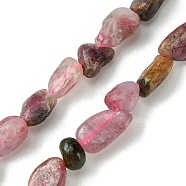 Natural Tourmaline Beads Strands, Nuggets Shape, 6x8mm, Hole: 1mm, about 59pcs/strand, 15.55''(39.5cm)(G-Z034-D08-01)