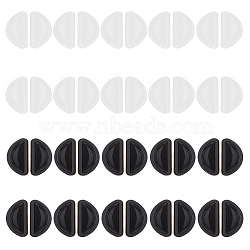 20 Pairs 2 Colors Silicone Eyeglass Nose Pads, for Glasses Accessories, Mixed Color, 15x7x3.5mm, 10 pairs/color(DIY-LP0001-69)