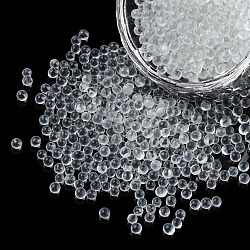 Glass Seed Beads, Transparent Colours, For Nail Art Decoration, No Hole/Undrilled, Round, Clear, 2~2.5mm, about 450g/bag(SEED-Q031-A-01)