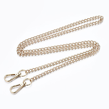 Bag Chains Straps, Iron Curb Link Chains, with Alloy Swivel Clasps, for Bag Replacement Accessories, Light Gold, 1190x7mm