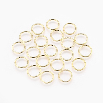 Jewelry Findings, Brass Jump Rings, Cadmium Free & Nickel Free & Lead Free, Open Jump Rings, Golden, 12x1.2mm, Inner Diameter: 9.6mm, about 303pcs/100g