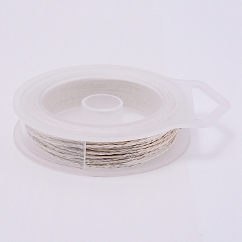 3 Strands Copper Craft Wire, Long-Lasting Plated, Silver, 26 Gauge, 0.4mm, about 50m/roll