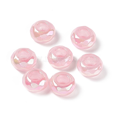 Pink Rondelle Acrylic Beads