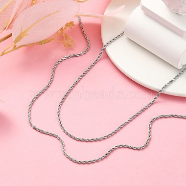 Twisted Stainless Steel Rope Chain Necklace Making(X-NJEW-507L-10)-4