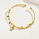 bracelets manchette ouverts en laiton doré(WP5014-2)-1