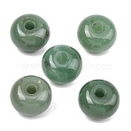 Natural Green Aventurine Large Hole Beads, Smooth Rondelle, 30x20mm, Hole: 7mm(GG-CBA02C4-08B)