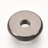 Brass Spacer Beads, Disc, Gunmetal, 8x1.5mm, Hole: 2mm(X-KK-Q738-8mm-04B)
