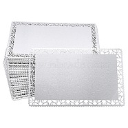 Aluminum Blank Thermal Transfer Business Cards, with Laciness & Rectangle Plastic Box, Silver, 86x54x0.5mm, Box Size: 95.5x59.5x24.5mm, 100pcs/box(DIY-WH0195-03A)