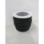 Jute Cord, Jute String, Jute Twine, for Jewelry Making, Black, 2mm, about 10.93 yards(10m)/roll(OCOR-WH0002-12)