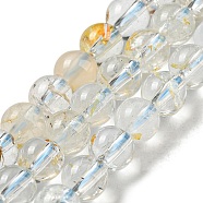 Natural Topaz Beads Strands, Round, 5mm, Hole: 1mm, about 79~80pcs/strand, 15.28~15.47''(38.8~39.3cm)(G-H299-A01-01)