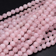 Natural Madagascar Rose Quartz  Beads Strands, Round, 8~8.5mm, Hole: 1.2mm, about 47~50pcs/strand, 15.7 inch(40cm)(X-G-F641-01-B)