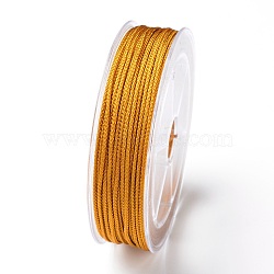Braided Nylon Threads, Mambo Thread, for Jewelry Making, Goldenrod, 1.5mm, about 19.68 yards(18m)/roll(NWIR-F010-10)