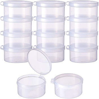 Plastic Bead Containers, Column, Clear, 5.2x2.8cm, capacity: 35ml, 12pcs, Carton: 20x13x8cm