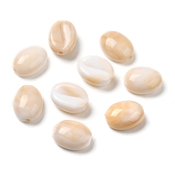 Opaque Acrylic Beads, Oval, Wheat, 10.5x8x5mm, Hole: 1.2mm, about 1900pcs/500g