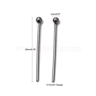 304 Stainless Steel Ball Head pins(X-STAS-R015-20mm)-5