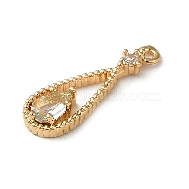 Brass Micro Pave Cubic Zirconia Pendants(KK-F865-18G)-2