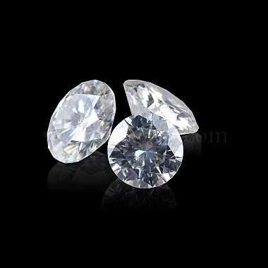 cabochons de pierres précieuses en vrac de moissanite à taille ronde brillante(RGLA-F081-01D)-2