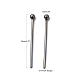 304 Stainless Steel Ball Head pins(X-STAS-R015-20mm)-5