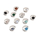 Oval Natural & Synthetic Mixed Stone Cuff Ring(RJEW-I079-01)-1