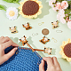 DIY Cattle Silicone Beads Knitting Needle Protectors/Knitting Needle Stoppers with Stitch Markerss(IFIN-NB0001-55)-3