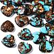 Assembled Bronzite and Synthetic Turquoise Pendants(X-G-T111-04C)-1