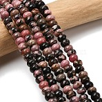 Natural Rhodonite Beads Strands, Rondelle, 6.5~7x4~4.5mm, Hole: 0.8mm, about 89pcs/strand, 15.35''(39cm)(G-A280-A21-01)