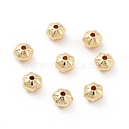 Rack Plating Alloy Beads, Long-Lasting Plated, Cadmium Free & Lead Free, Rondelle, Real 14K Gold Plated, 5.5x6x4.5mm, Hole: 1.2mm(PALLOY-D004-10LG)