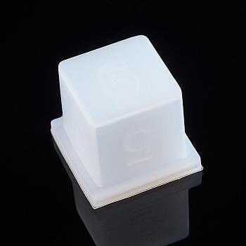 Silicone Dice Molds, Resin Casting Molds, For UV Resin, Epoxy Resin Jewelry Making, Cube Dice, White, 33x33x29mm