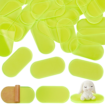 30Pcs Acrylic Sheet, for Base, Green Yellow, 49.5x24.5x2.7mm