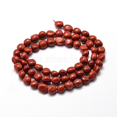 Natural Red Jasper Nuggets Beads Strands(X-G-J335-46)-2