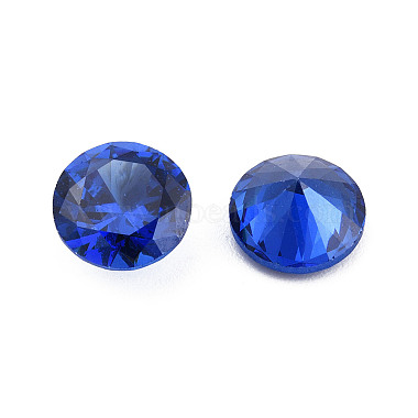 Diamond Shaped Cubic Zirconia Pointed Back Cabochons(ZIRC-R004-8mm-06)-2