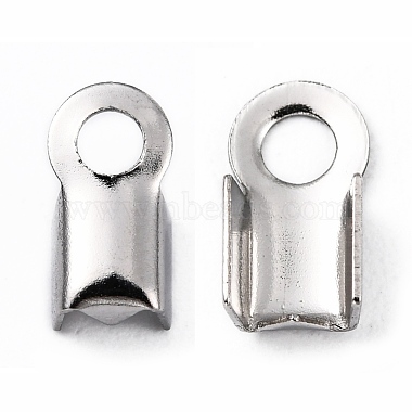 304 Stainless Steel Fold Over Crimp Cord Ends(X-STAS-M009-01B)-2