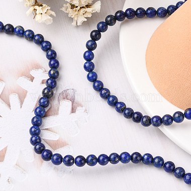 Natural Lapis Lazuli Beads Strands(G-G099-6mm-7)-5