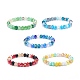 Glass Rondelle Beaded Stretch Bracelet for Women(BJEW-JB08709)-1