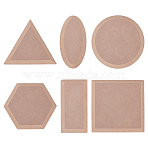 6Pcs MDF Wood Ceramic Clay Craft Mold Set, Tan, Mixed Shapes, 174~200x100~200x15mm(DIY-WH0349-400A)