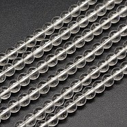 Synthetic Quartz Round Bead Strands, Clear, 6mm, Hole: 1mm, about 67pcs/strand, 15.7 inch(PIEG-J002-16-6mm)