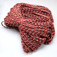 7 Inner Cores Polyester & Spandex Cord Ropes, for Rope Bracelets Making, Red, 4mm, about 109.36 yards(100m)/bundle, 420~500g/bundle(RCP-R006-078)